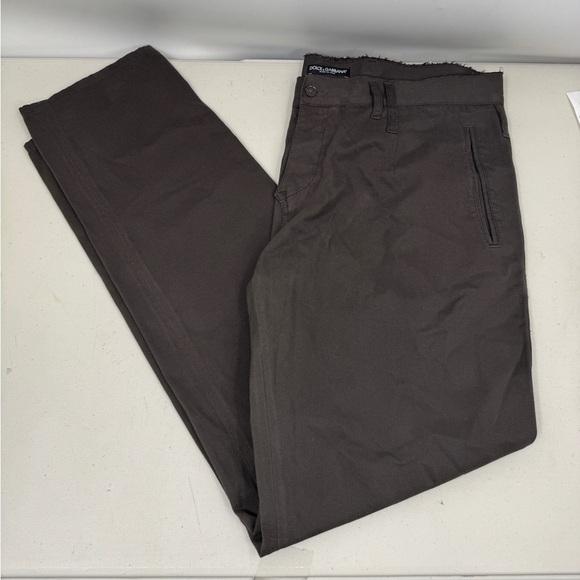 DOLCE & GABBANA Chino Pants Brown Cotton Men's Trousers Size 54 - Picture 1 of 14